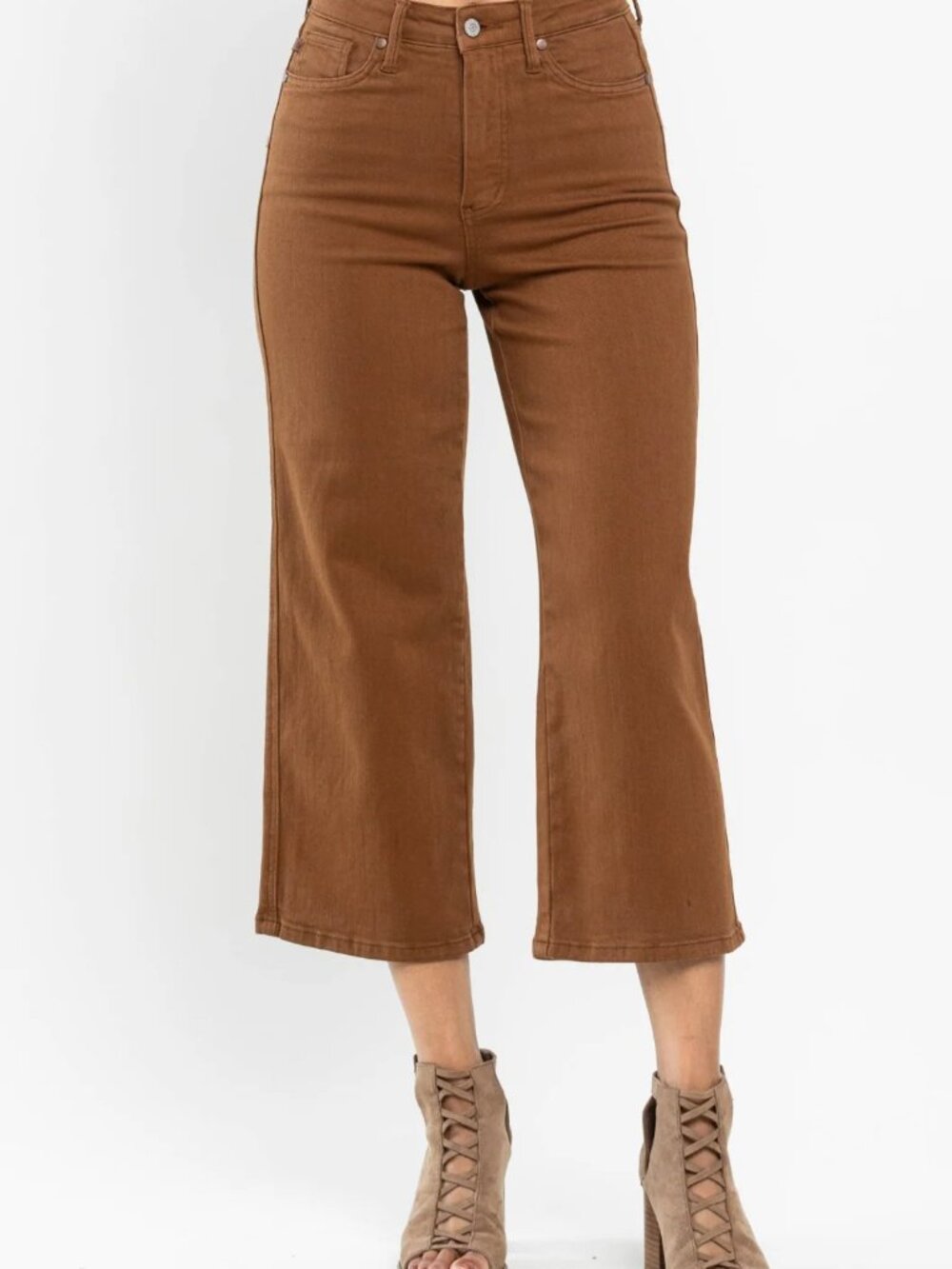 Judy Blue MWT Women’s Wide-Leg Jeans in Warm Brown - SZ 11/30